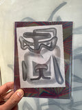 Graphite Drawing by Tim Biskup at Face Guts Los Angeles