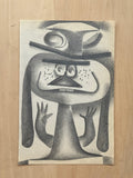 Graphite Drawing by Tim Biskup at Face Guts Los Angeles