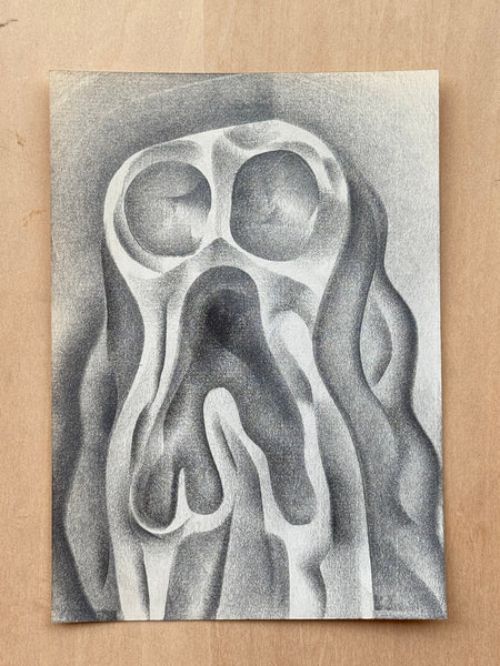Ghost Drawing on Paper by Tim Biskup