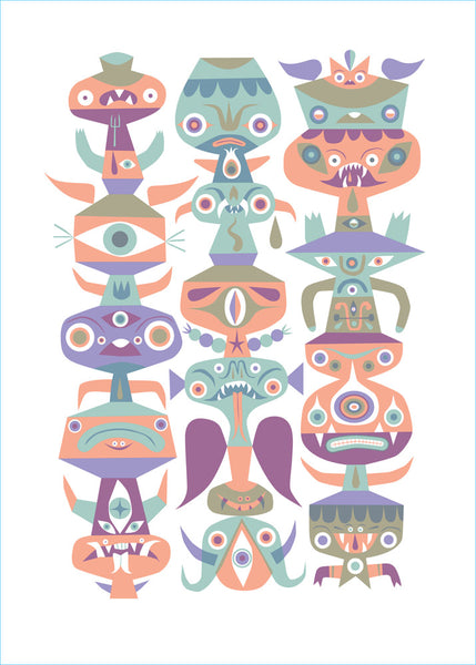 "Calendar Totem" Serigraph Print