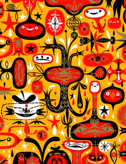 "Flaming Ghost Blossom" Print