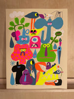 A/P "Grouping" Serigraph Print (Cream Paper Edition)