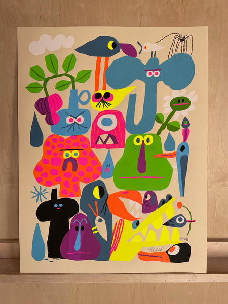 A/P "Grouping" Serigraph Print (Cream Paper Edition)