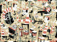 "Beatnik Band" Print